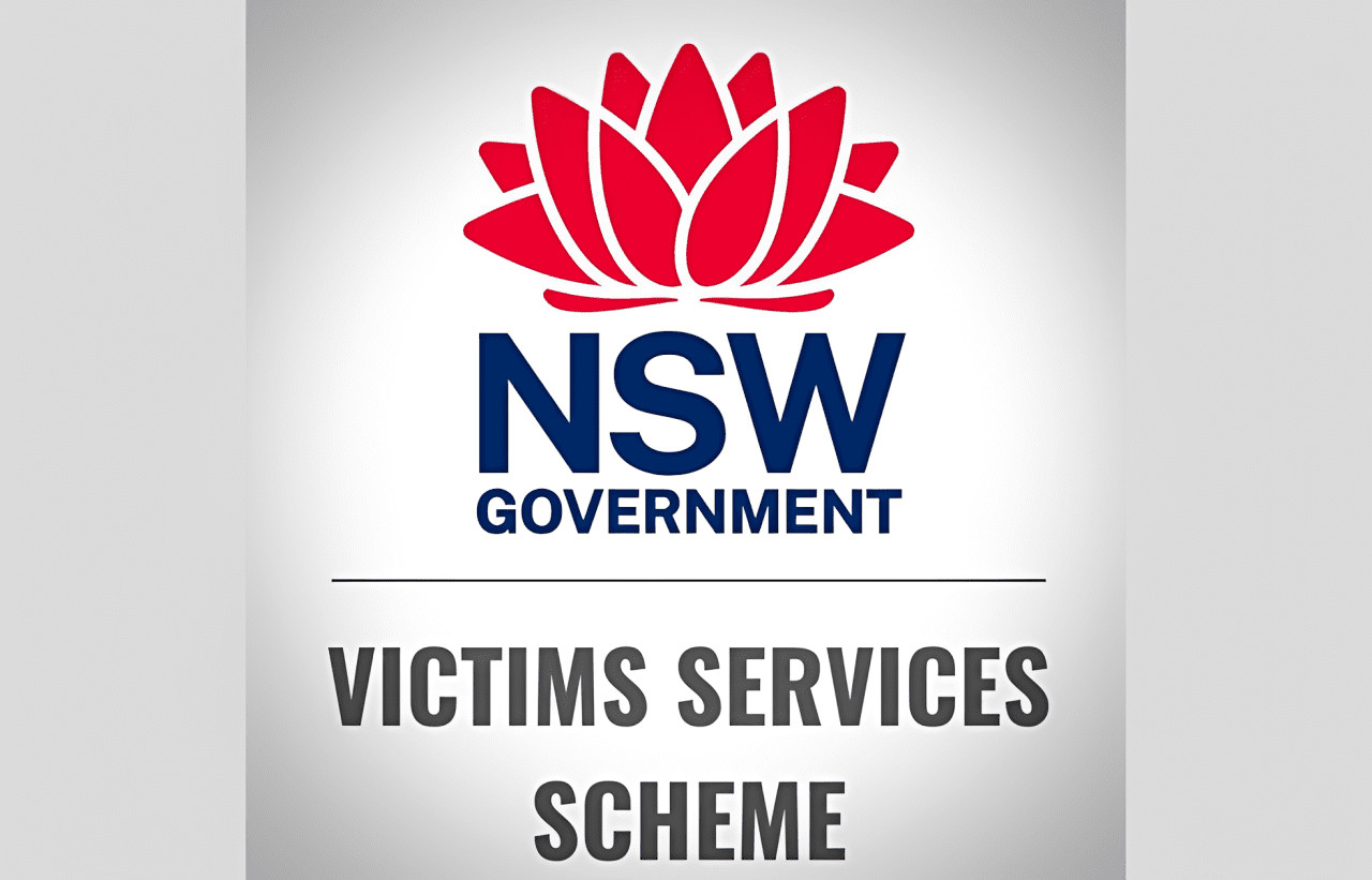 NSW Government Victims Services Scheme logo.